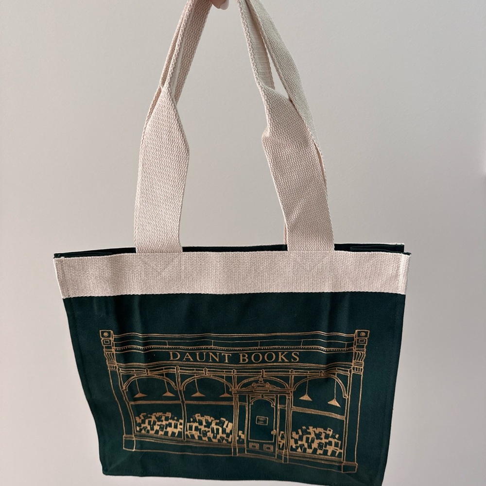 Daunt Books Green and Gold Tote Bag